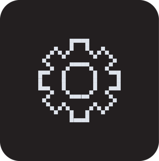 Pixel gear icon